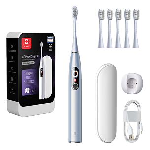 Електрична зубна щітка Oclean X Plus Pro Digital Silver