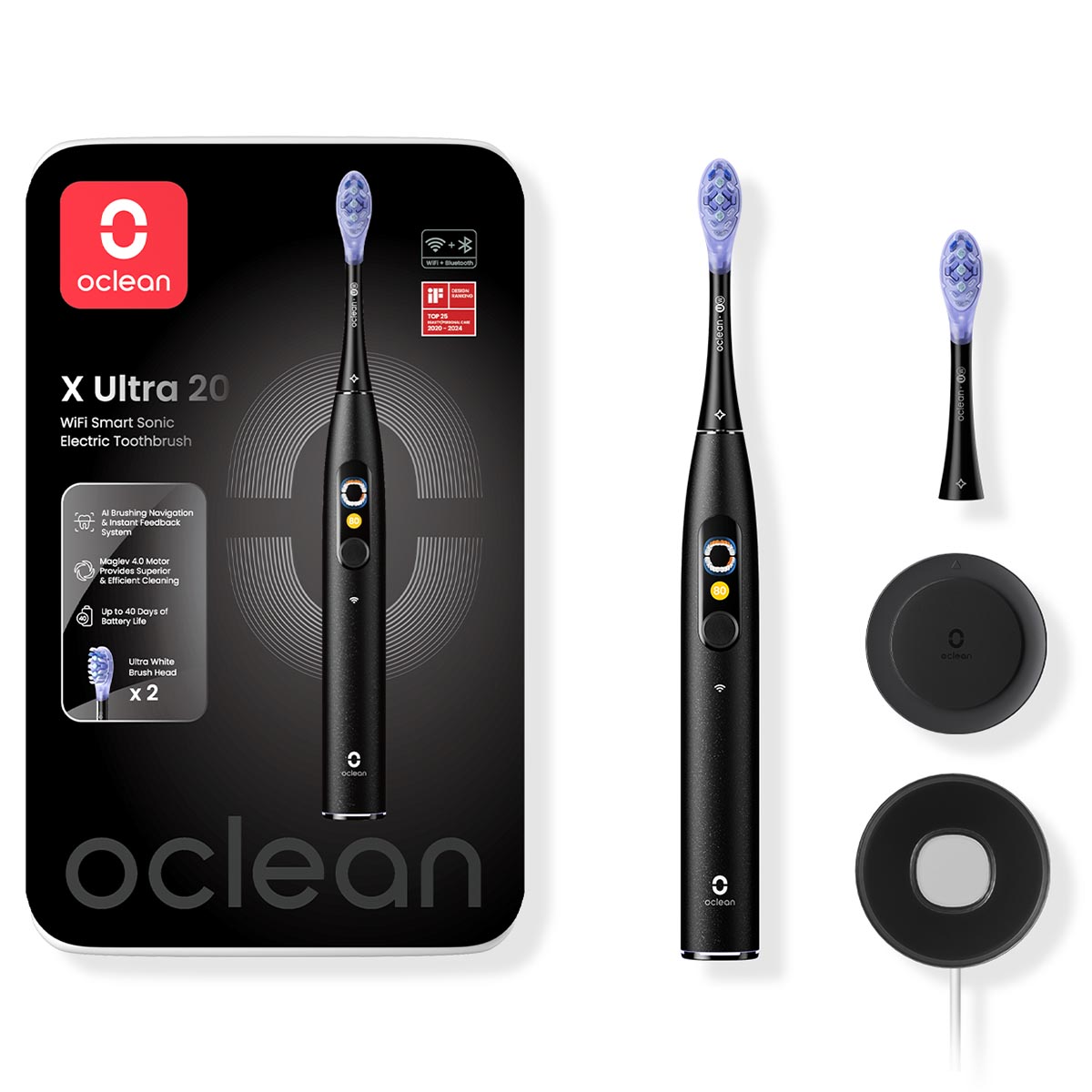 Електрична зубна щітка Oclean X Ultra 20 Electric Toothbrush Black